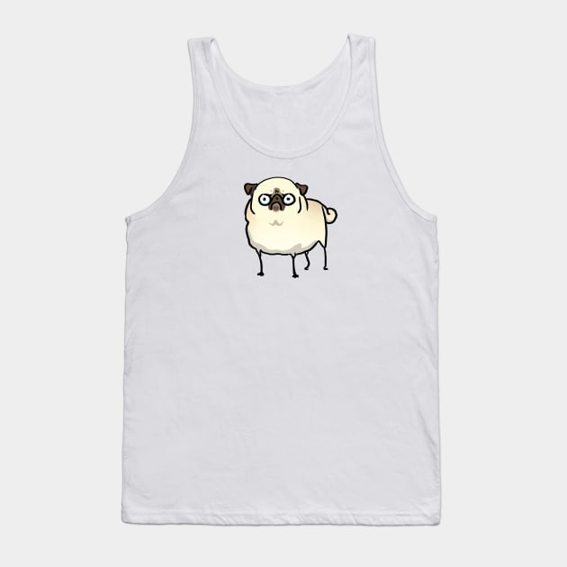 Angry Pug (fawn) Tank Top by Inkpug